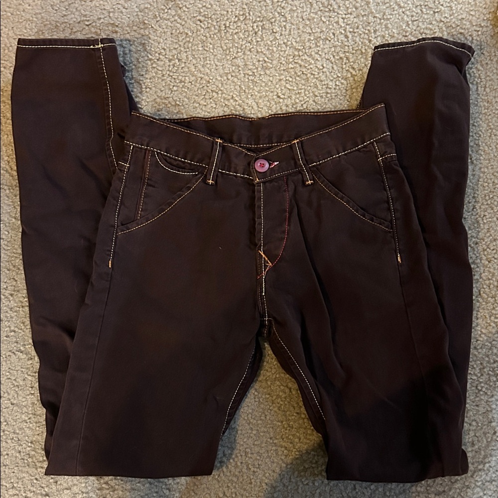 Elegant Dark Brown Women's Skinny Jeans